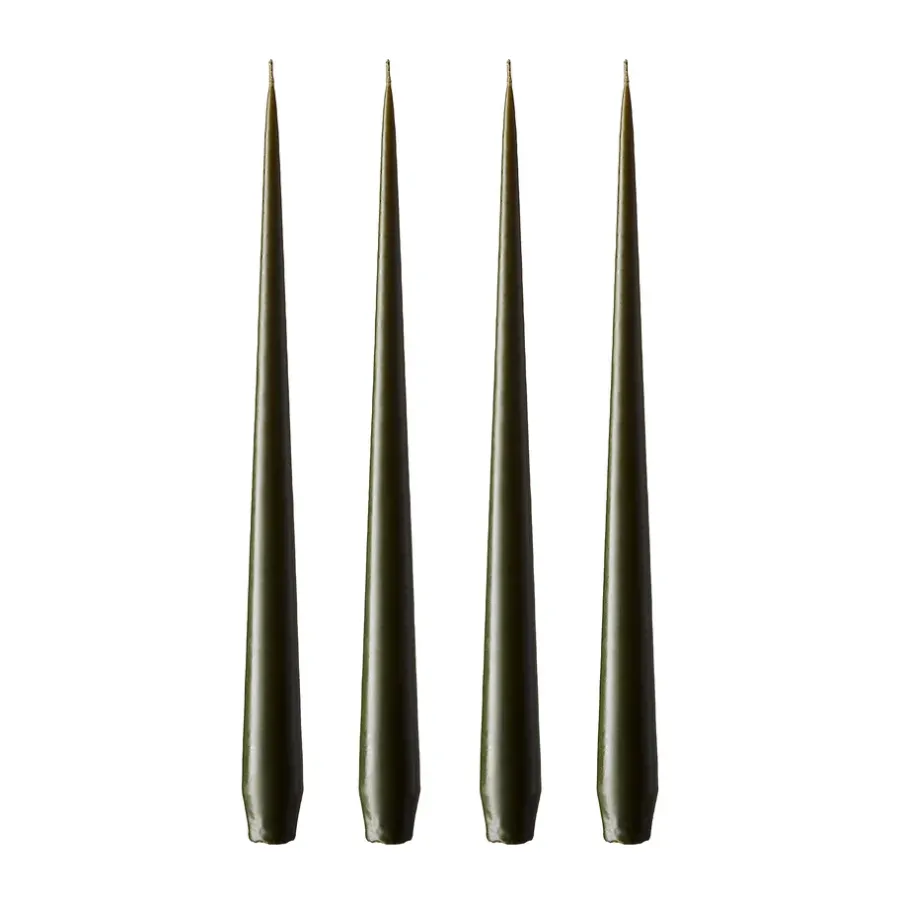 Ester & erik kaars 4-pack mat, mörk deep forest, 32 cm< Kaarsen
