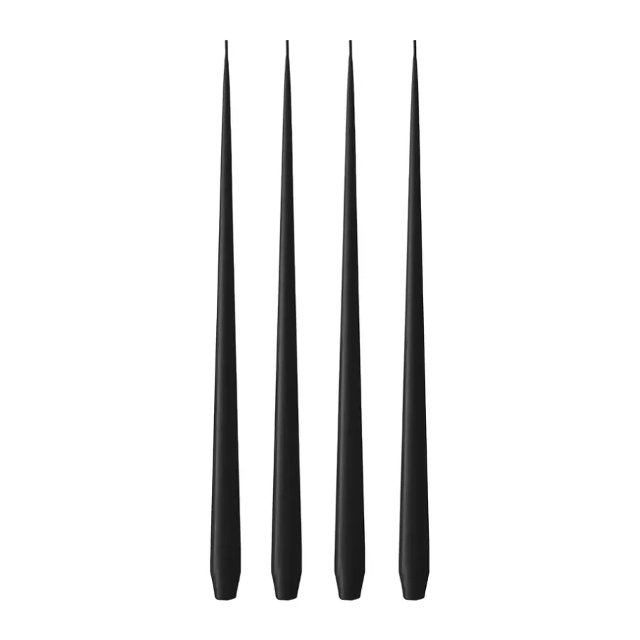 Ester & erik kaars 4-pack mat, Velvet matt black 95, 42 cm< Kaarsen