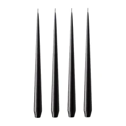 Ester & erik kaars 4-pack mat, raw black, 42 cm< Kaarsen