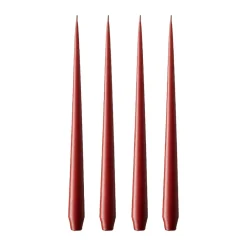 Ester & erik kaars 4-pack mat, aged rust, 32 cm< Kaarsen