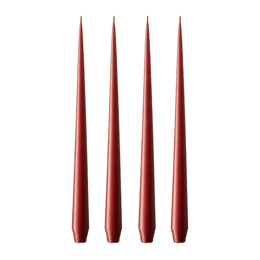 Ester & erik kaars 4-pack mat, aged rust, 32 cm< Kaarsen