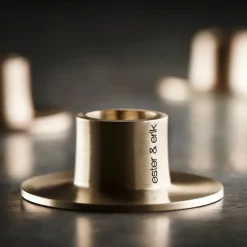 Ester & erik kandelaar mat 2-pack, Goud< Kandelaars
