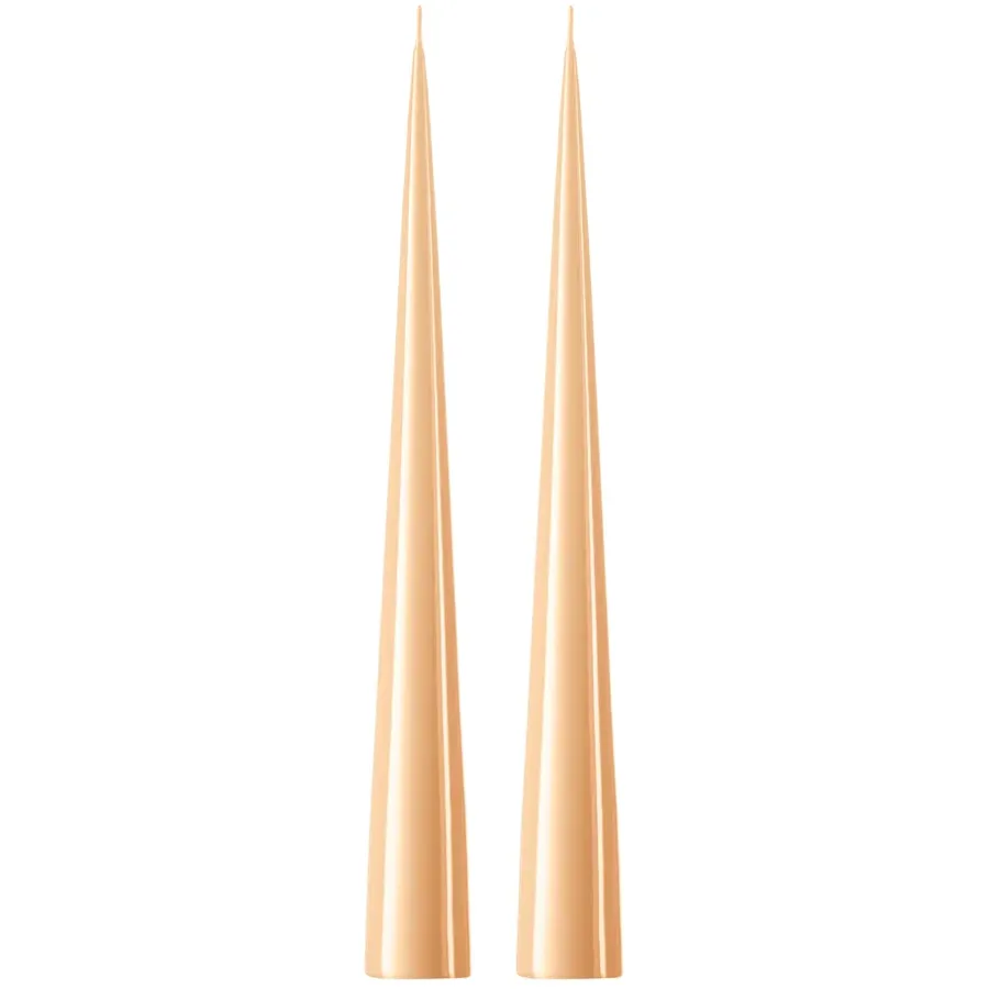 Ester & erik kegelkaars 37 cm 2-pack gelakt, Melon sorbet 19-0< Kaarsen