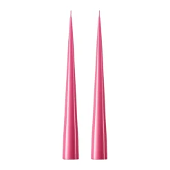 Ester & erik kegelkaars 37 cm 2-pack gelakt, Clear pink 41< Kaarsen