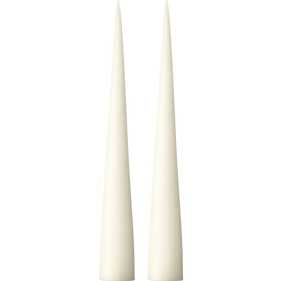 Ester & erik kegelkaars 37 cm 2-pack mat, Ivory 06< Kaarsen