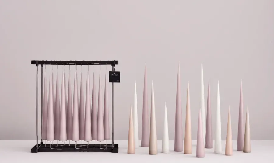 Ester & erik kegelkaars 37 cm 2-pack mat, Melon sorbet 19< Kaarsen