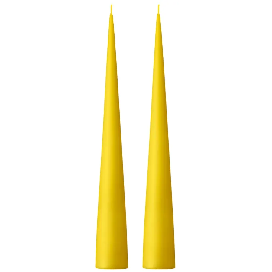 Ester & erik kegelkaars 37 cm 2-pack mat, Lemon drop 15< Kaarsen