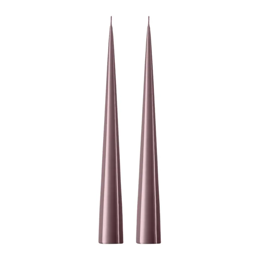 Ester & erik kegelkaars 37 cm 2-pack gelakt, Winter rose 84< Kaarsen