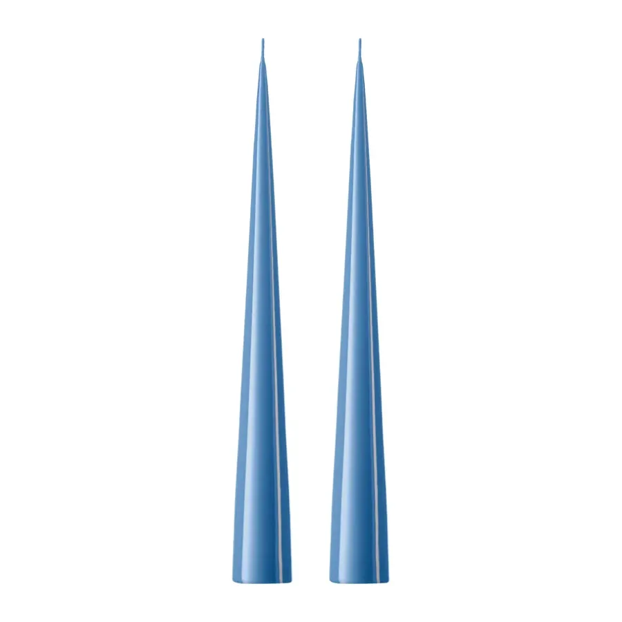 Ester & erik kegelkaars 37 cm 2-pack gelakt, Moon blue 37< Kaarsen