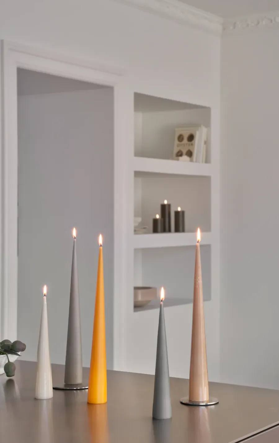Ester & erik kegelkaars 37 cm 2-pack mat, 85 Mango< Kaarsen