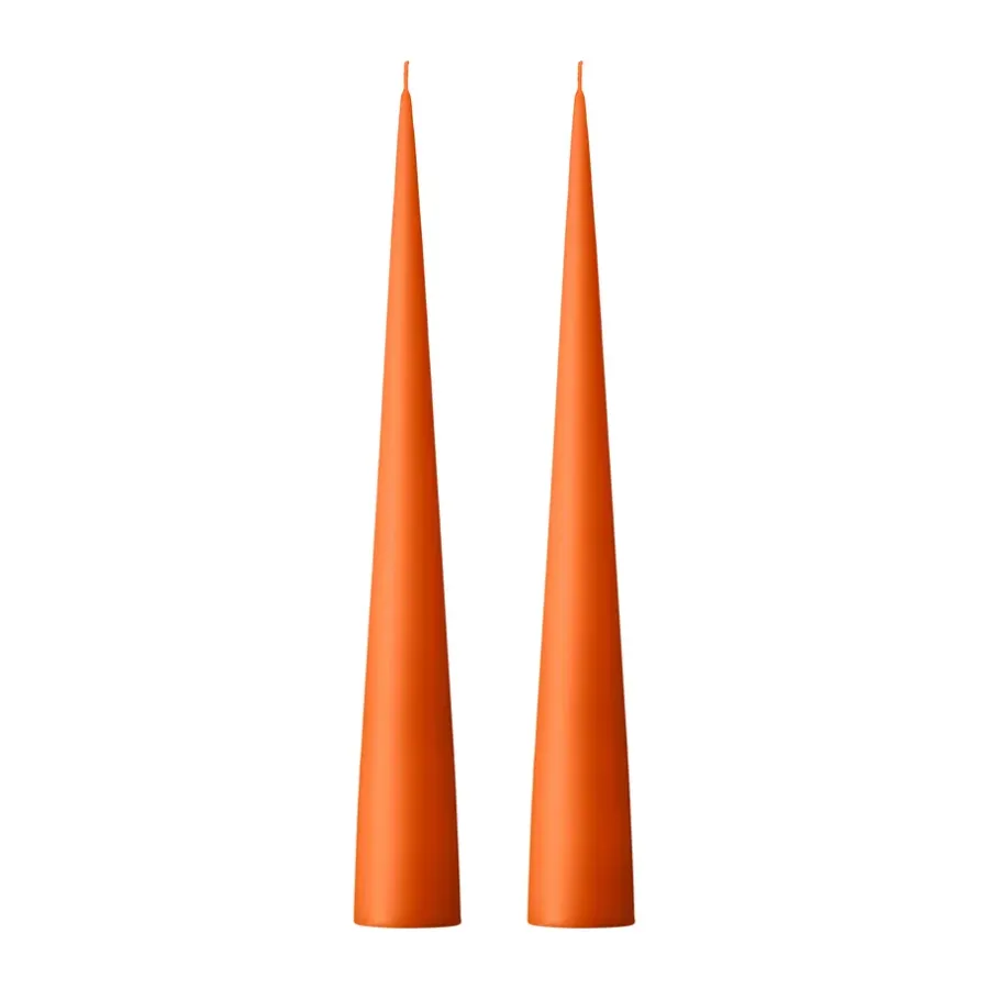 Ester & erik kegelkaars 37 cm 2-pack mat, Mild orange 16< Kaarsen