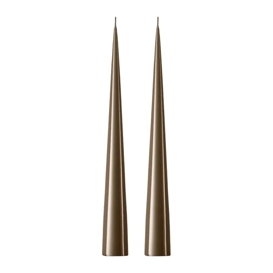 Ester & erik kegelkaars 37 cm 2-pack gelakt, Caviar 77< Kaarsen