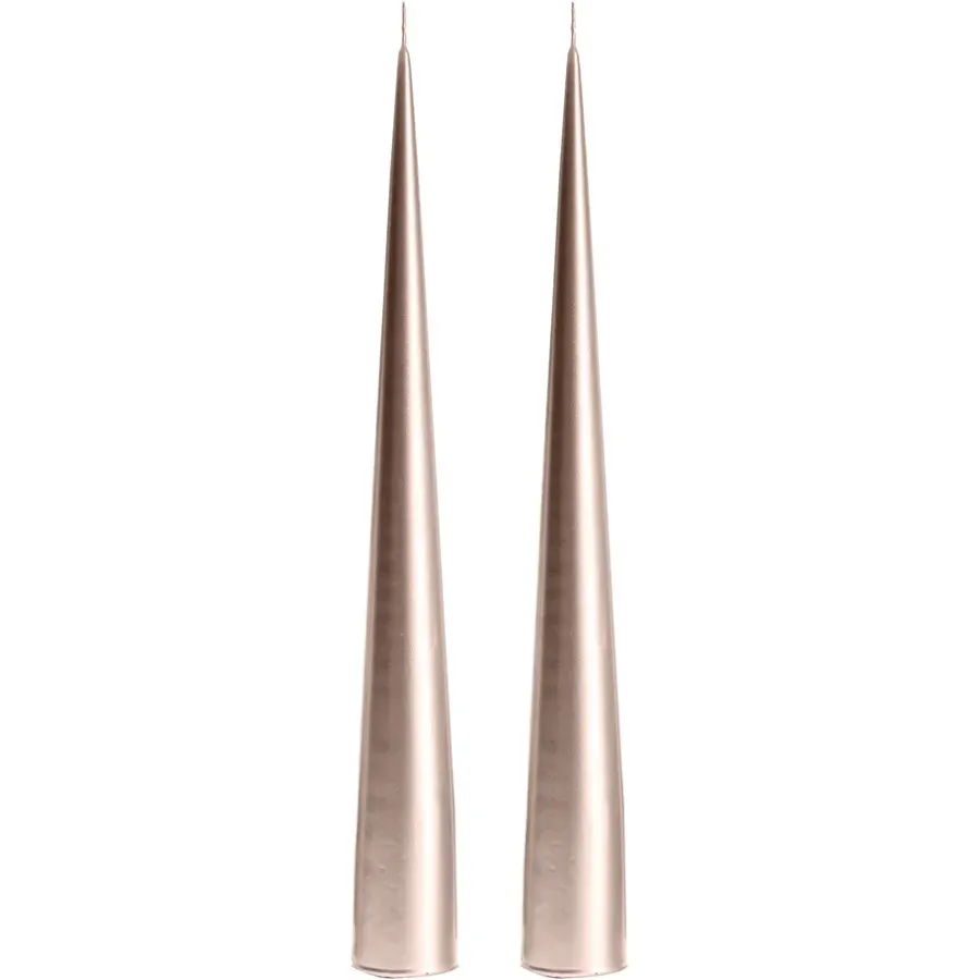 Ester & erik kegelkaars 34 cm 2-pack metallic, Champagne 94< Kaarsen