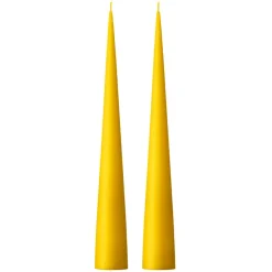 Ester & erik kegelkaars 37 cm 2-pack mat, DonkerLemon drop 15< Kaarsen