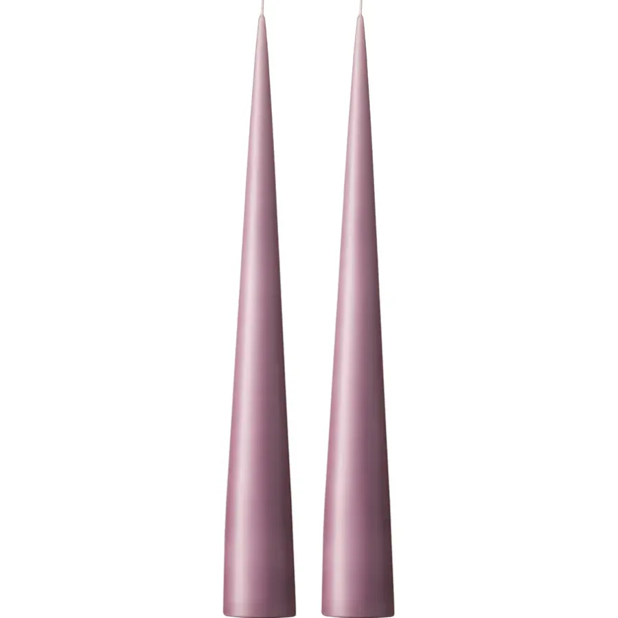 Ester & erik kegelkaars 37 cm 2-pack mat, Muted mauve 42< Kaarsen