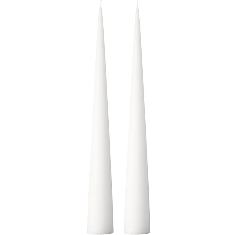 Ester & erik kegelkaars 37 cm 2-pack mat, Pure white 31< Kaarsen