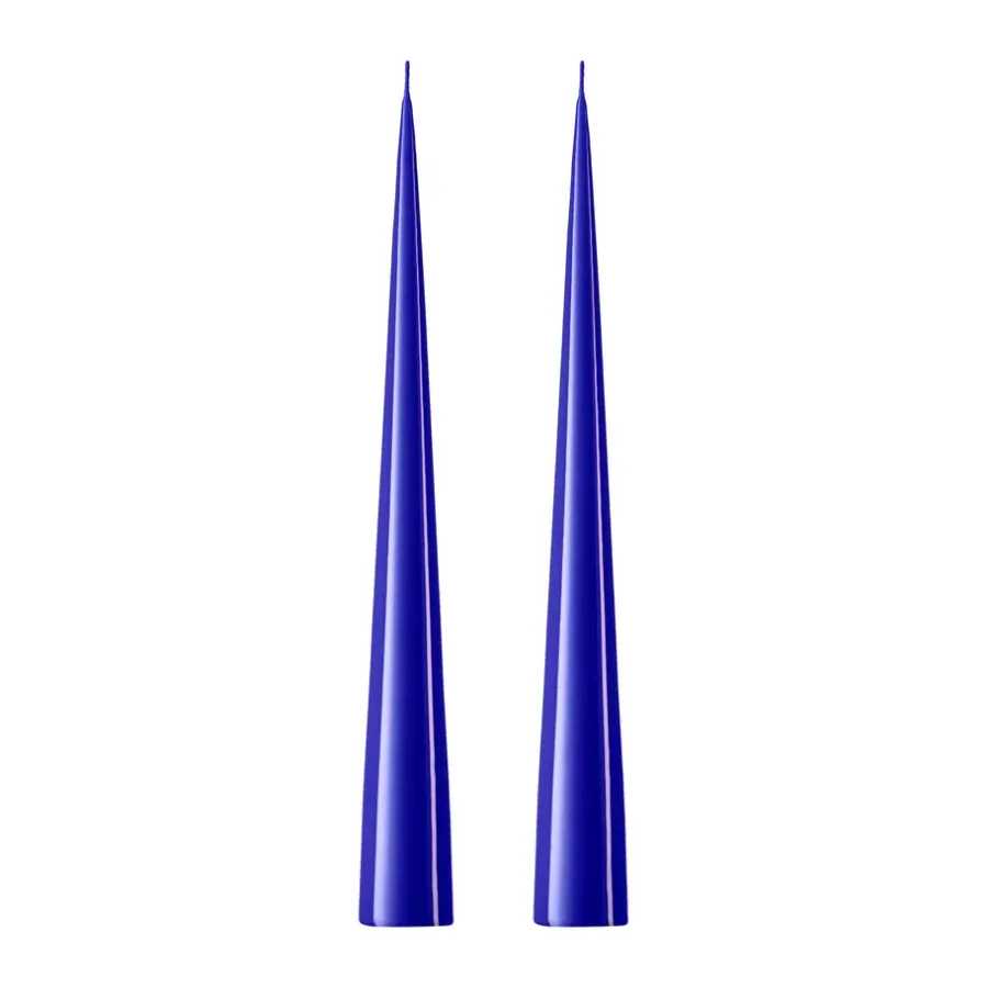 Ester & erik kegelkaars 37 cm 2-pack gelakt, Cornflower 48< Kaarsen