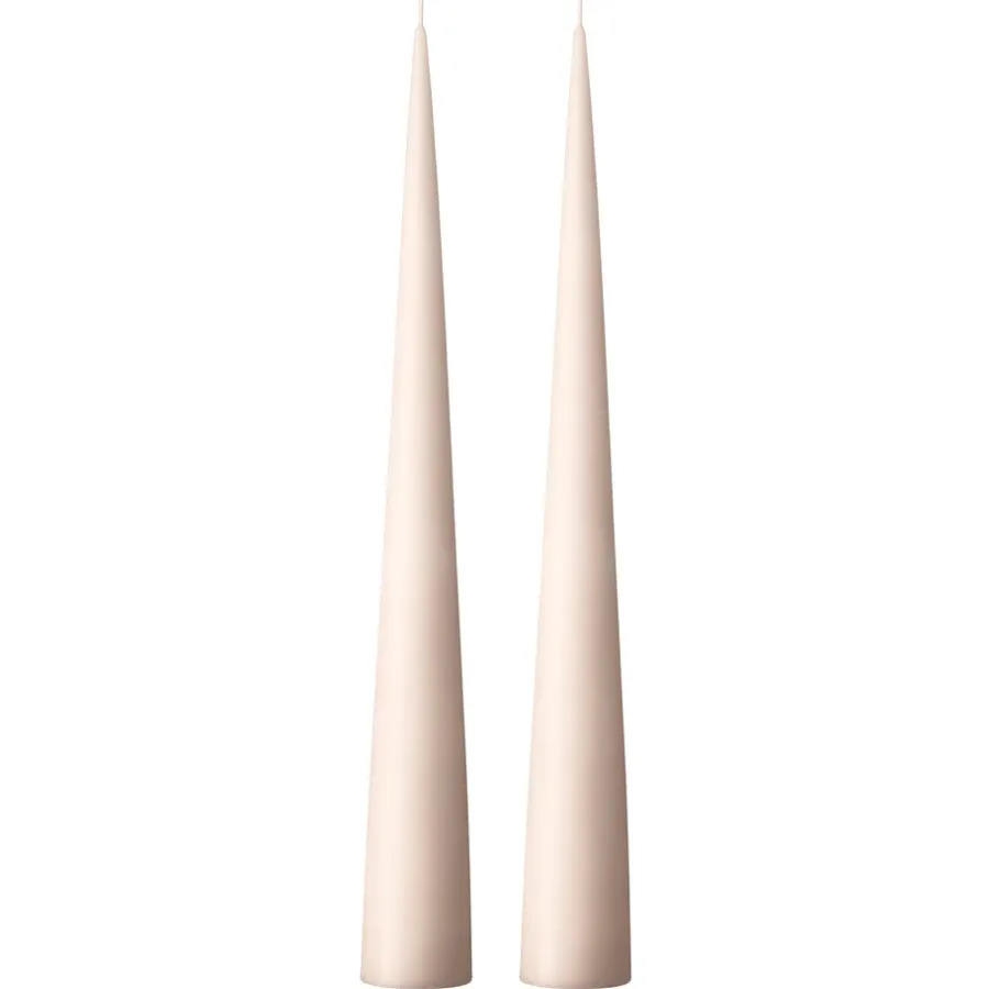 Ester & erik kegelkaars 37 cm 2-pack mat, Linen grey 22< Kaarsen