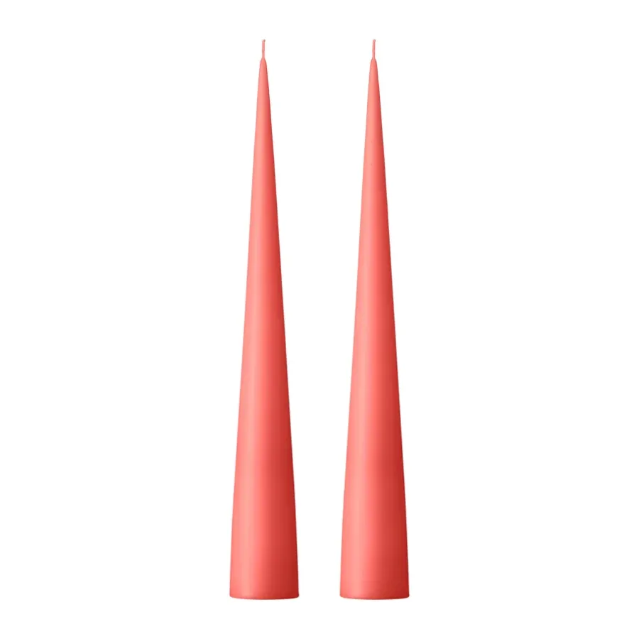 Ester & erik kegelkaars 37 cm 2-pack mat, Coral reef 26< Kaarsen