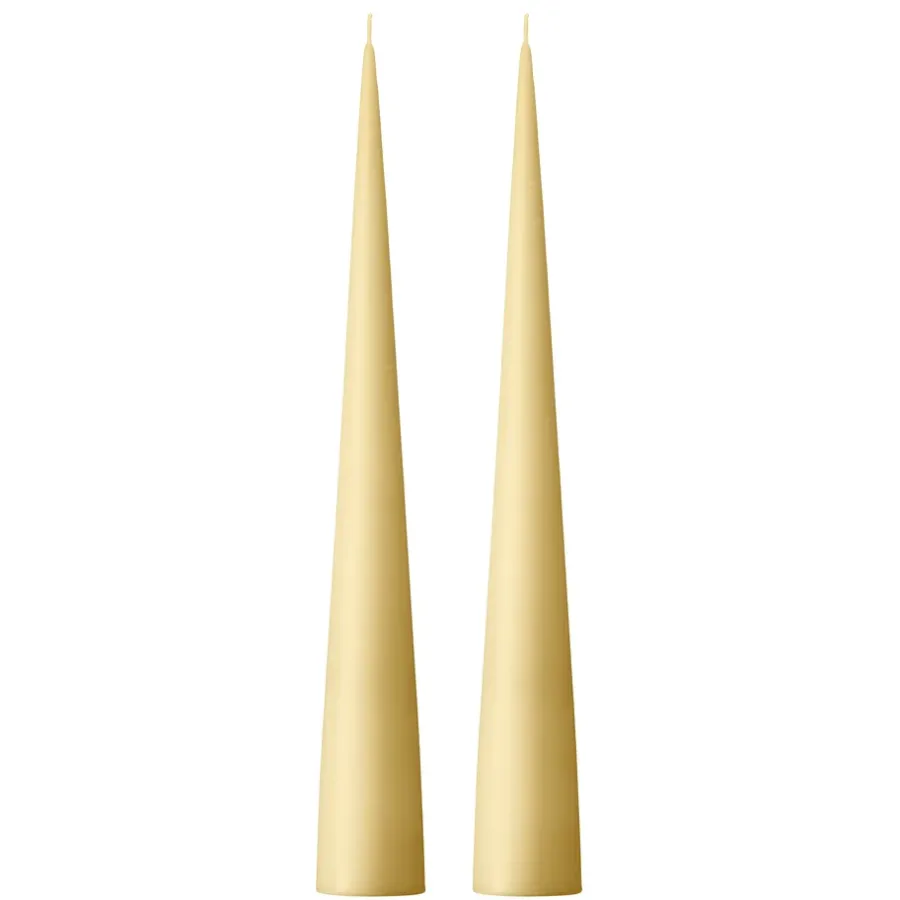 Ester & erik kegelkaars 37 cm 2-pack mat, Pale ginger 14< Kaarsen