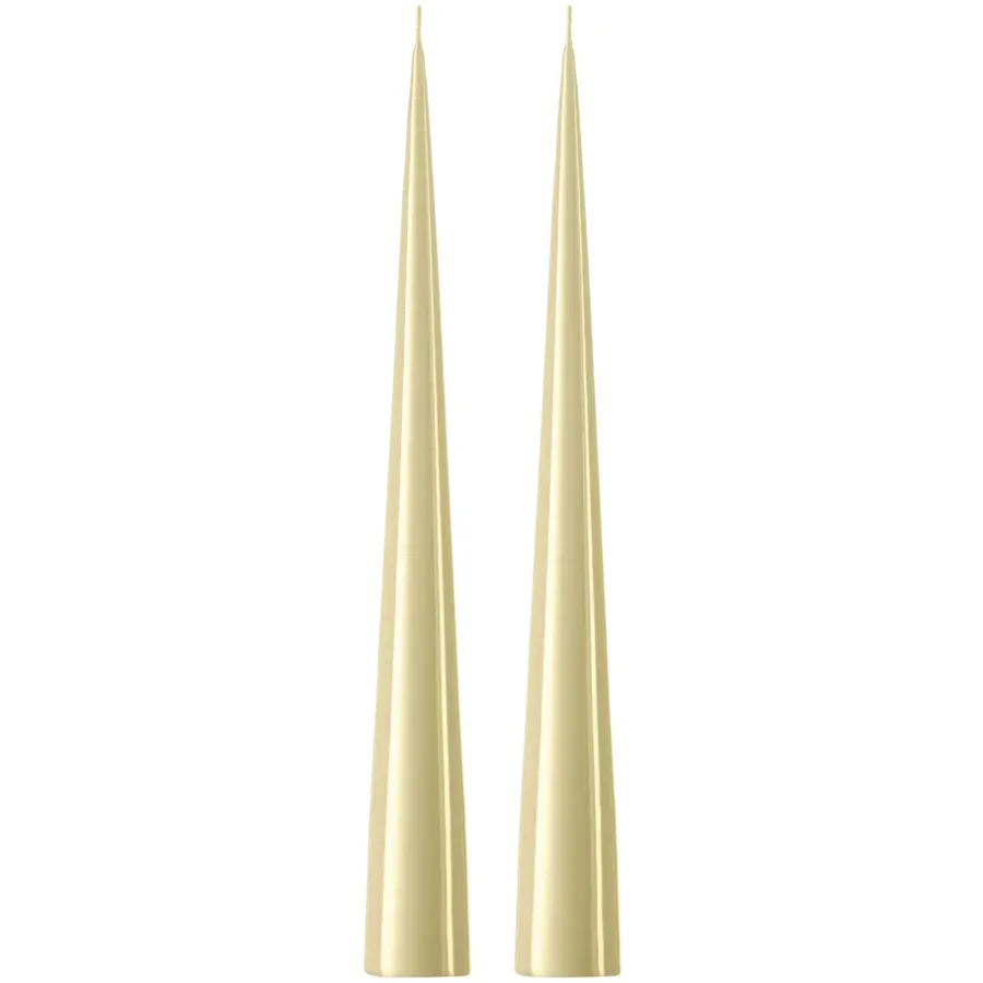 Ester & erik kegelkaars 37 cm 2-pack gelakt, Buttermilk 17-0< Kaarsen