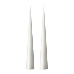 Ester & erik kegelkaars 37 cm 2-pack mat, White ash 21< Kaarsen