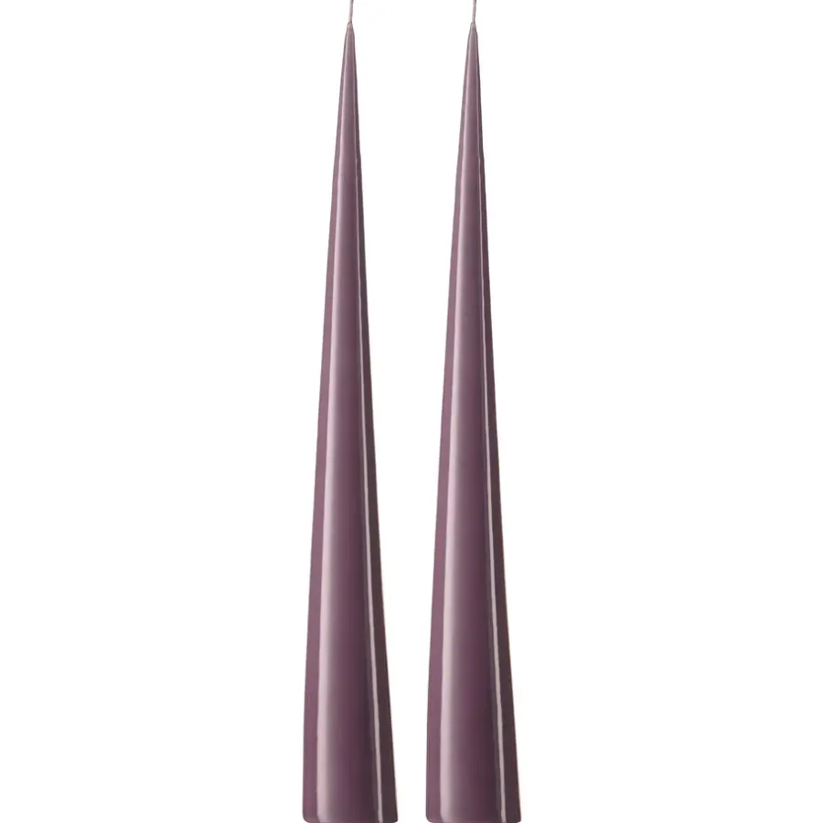 Ester & erik kegelkaars 37 cm 2-pack gelakt, Muted mauve 42-0< Kaarsen