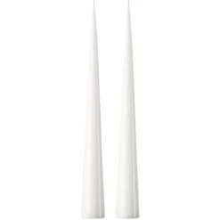 Ester & erik kegelkaars 37 cm 2-pack gelakt, Pure white 31-0< Kaarsen