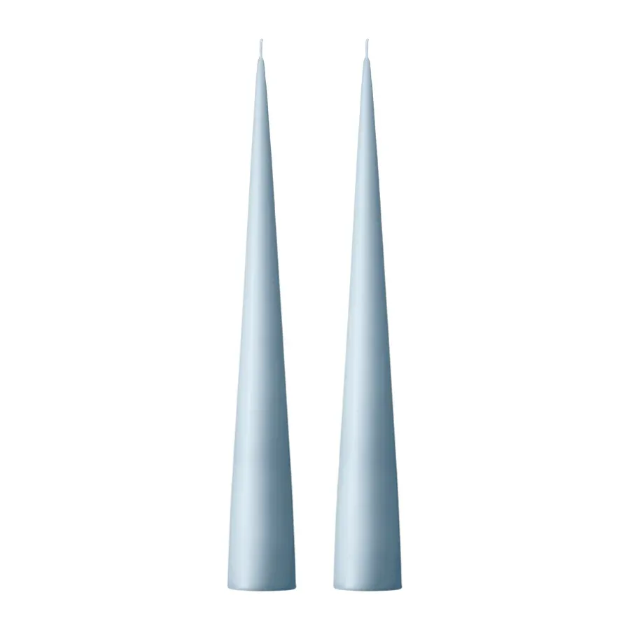 Ester & erik kegelkaars 37 cm 2-pack mat, Dusty blue 83< Kaarsen