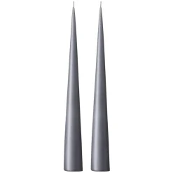 Ester & erik kegelkaars 37 cm 2-pack mat, Dark slate 74< Kaarsen