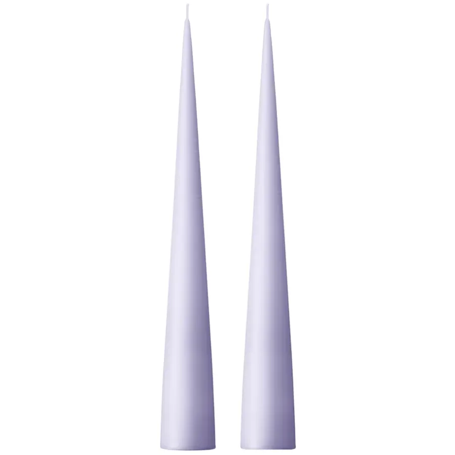 Ester & erik kegelkaars 37 cm 2-pack mat, Airy violet 12< Kaarsen