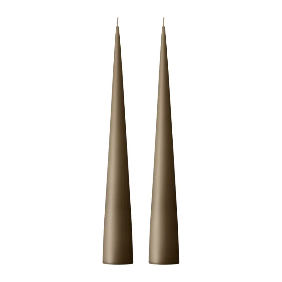 Ester & erik kegelkaars 37 cm 2-pack mat, Caviar 77< Kaarsen