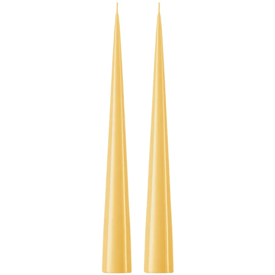 Ester & erik kegelkaars 37 cm 2-pack gelakt, Pale ginger 14-0< Kaarsen