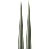 Ester & erik kegelkaars 37 cm 2-pack gelakt, Green soil 70-0< Kaarsen