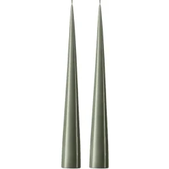 Ester & erik kegelkaars 37 cm 2-pack gelakt, Green soil 70-0< Kaarsen