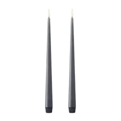 Ester & erik taper kaars LED 2-pack, 74 Dark Slate , 30 cm< Led-Kaarsen