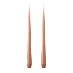 Ester & erik taper kaars LED 2-pack, 20 Rosy caramel , 30 cm< Led-Kaarsen