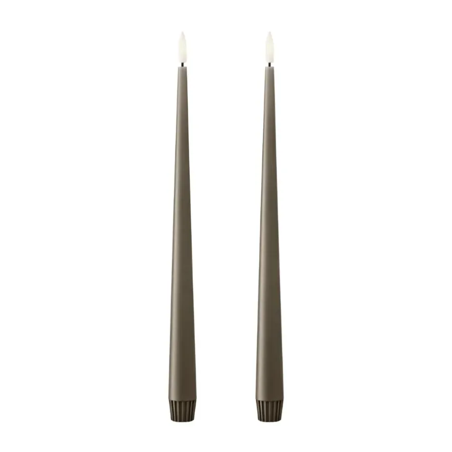 Ester & erik taper kaars LED 2-pack, 77 Caviar , 30 cm< Led-Kaarsen