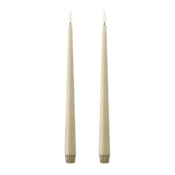 Ester & erik taper kaars LED 2-pack, 14 Pale ginger , 30 cm< Led-Kaarsen
