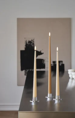 Ester & erik taper kaars LED 2-pack, 14 Pale ginger , 30 cm< Led-Kaarsen
