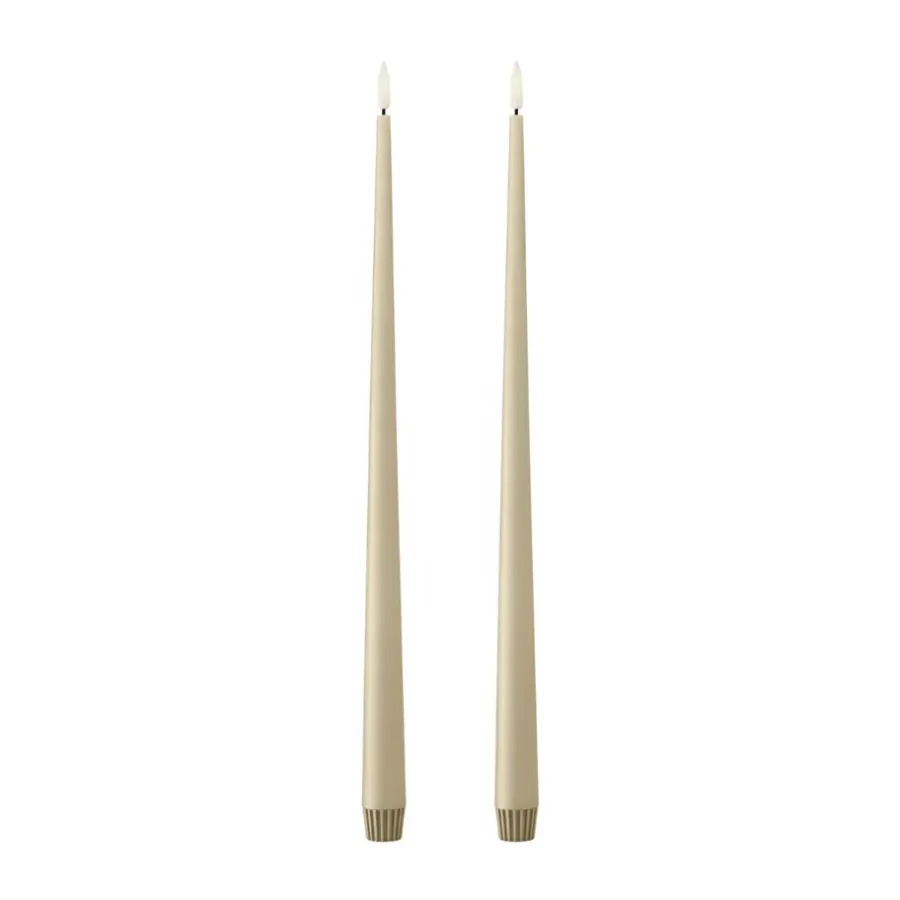 Ester & erik taper kaars LED 2-pack, 14 Pale ginger, 40 cm< Led-Kaarsen