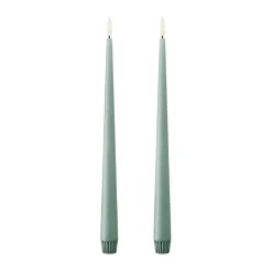 Ester & erik taper kaars LED 2-pack, 67 Jade stone , 30 cm< Led-Kaarsen