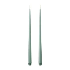 Ester & erik taper kaars LED 2-pack, 67 Jade stone, 40 cm< Led-Kaarsen