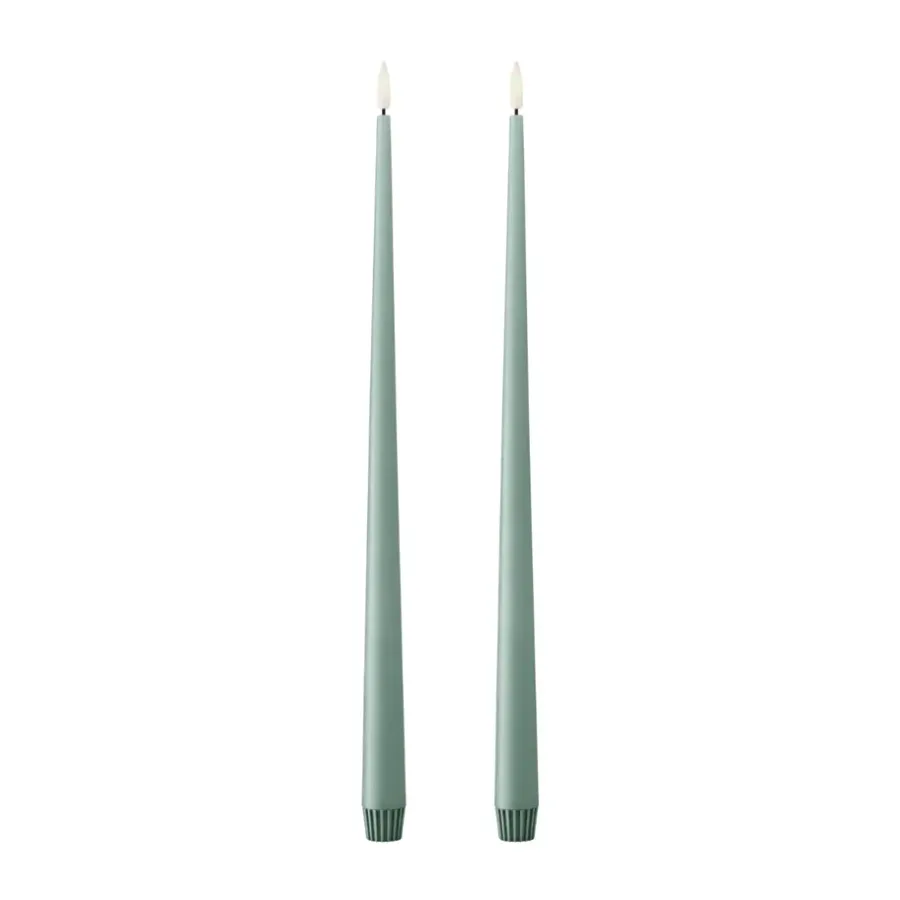 Ester & erik taper kaars LED 2-pack, 67 Jade stone, 40 cm< Led-Kaarsen