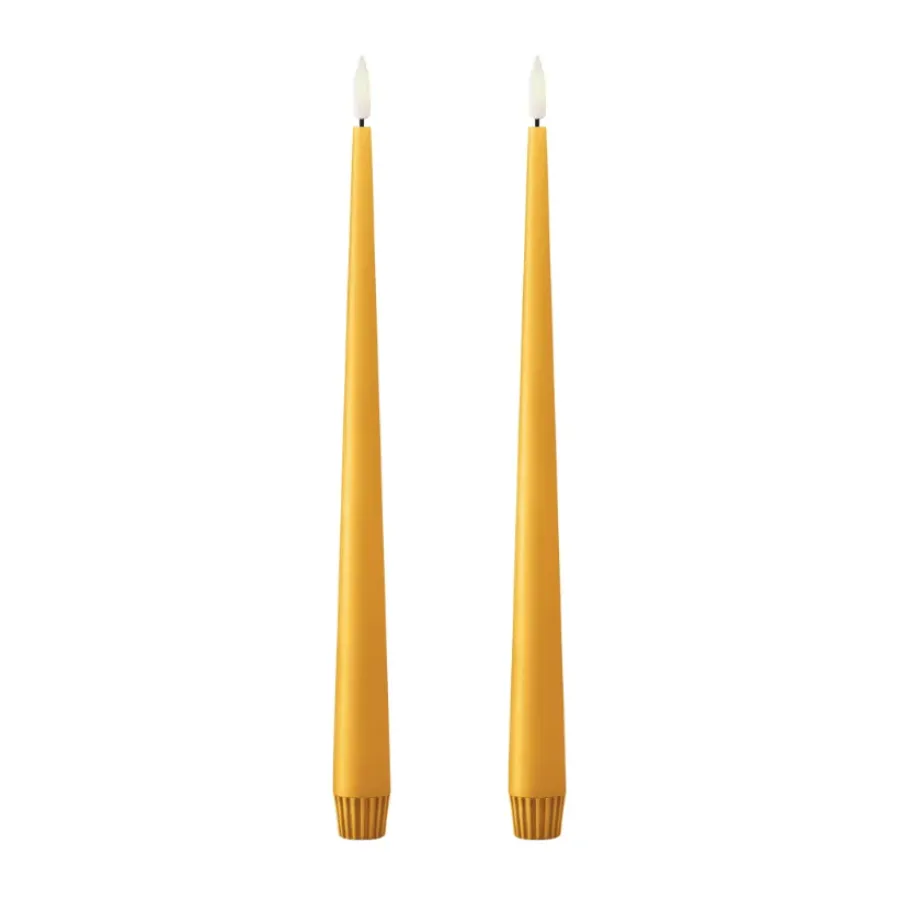 Ester & erik taper kaars LED 2-pack, 85 Mango , 30 cm< Led-Kaarsen