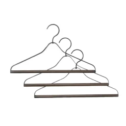 Ferm Living kleerhanger 3-pack, zwart< Kapstokken & Hangrekken|Haken & Hangers