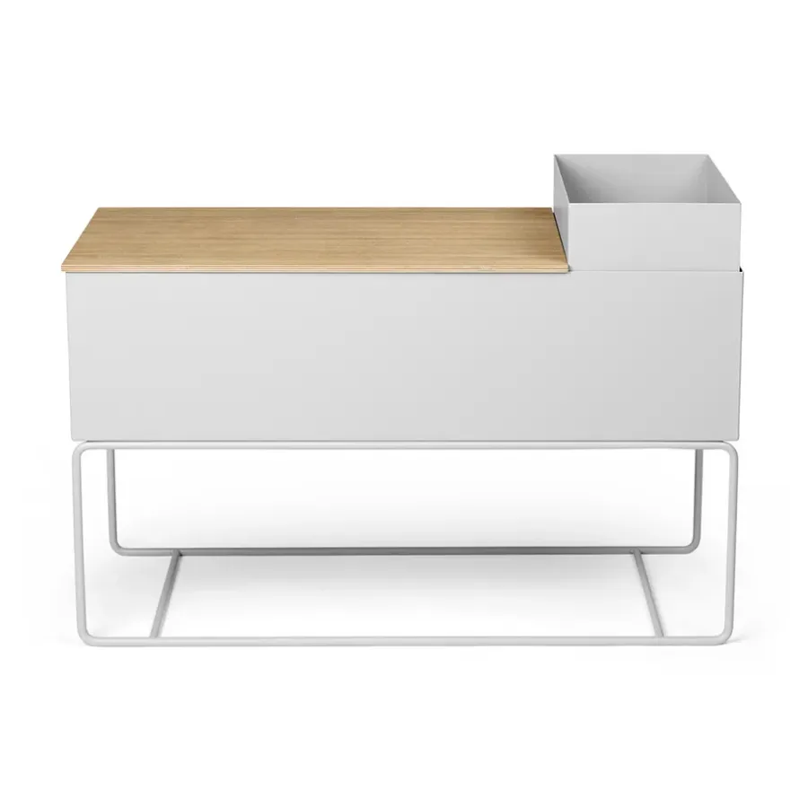 Ferm Living plant box large, Light grey< Bloempotten