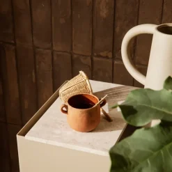 Ferm Living plant box marmeren plankje, Beige< Decoratieve Accessoires|Decoratieve Dienbladen