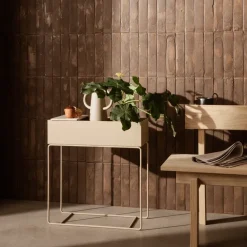 Ferm Living plant box marmeren plankje, Beige< Decoratieve Accessoires|Decoratieve Dienbladen