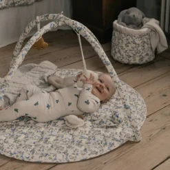 Garbo&Friends Fijne satijnen gewatteerde mand 2-delig, Ø20x20 cm + Ø30x30 cm< Opbergoplossingen Voor De Kinderkamer|Opbergmanden